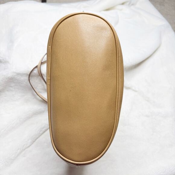 MICHAEL KORS Jet Set Camel Tan Leather Medium Tote Double Strap Bucket Handbag - Picture 3 of 16